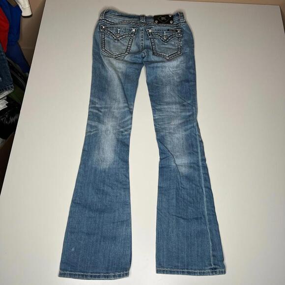 Miss Me Signature Bootcut Jeans Women’s (28x32) Medium Wash Flap Pockets y2k 00s - Picture 2 of 15